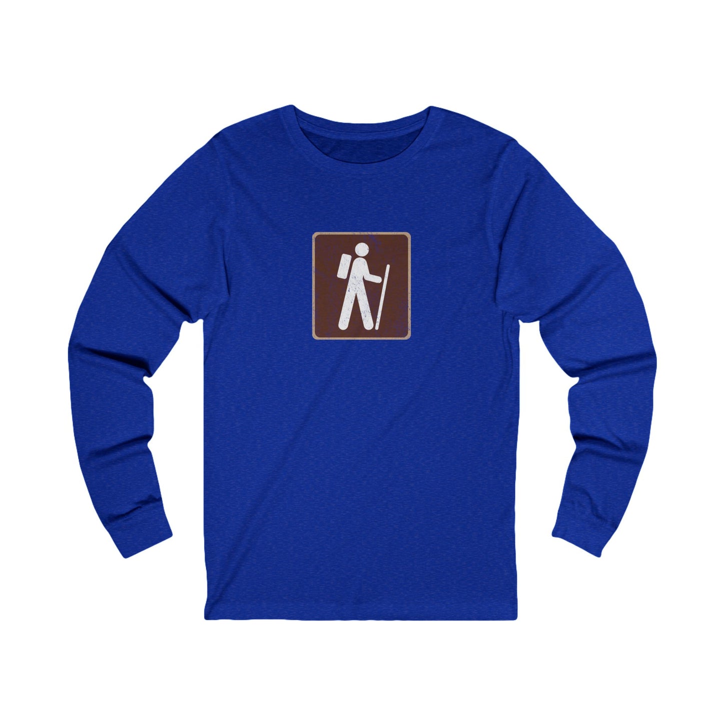 Hiking Sign Vintage Long Sleeve T Shirt
