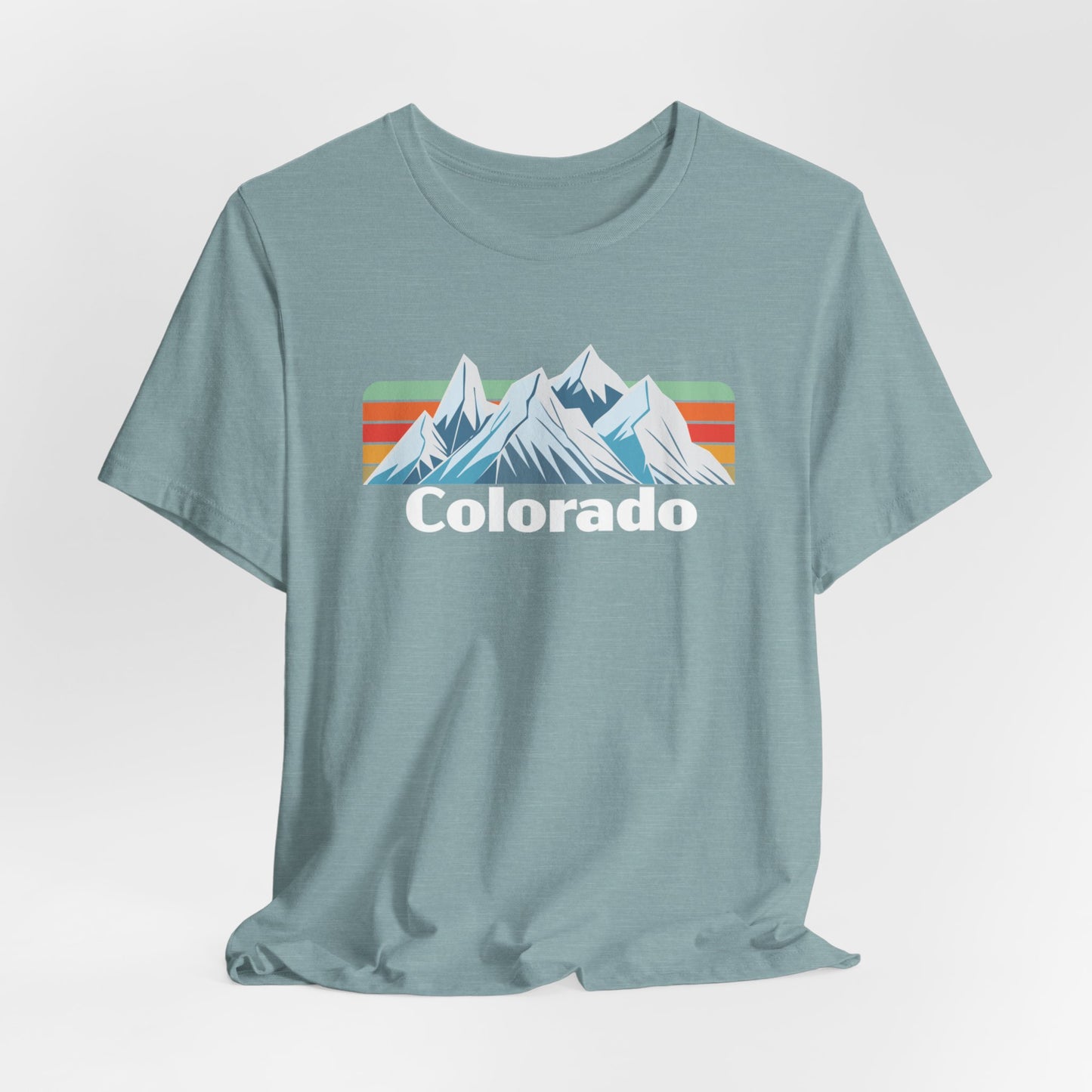 Colorado Mountain Sunset Fade T Shirt