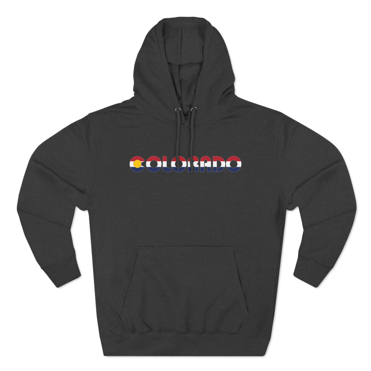 Colorado Ombre Red White and Blue Three-Panel Fleece Hoodie
