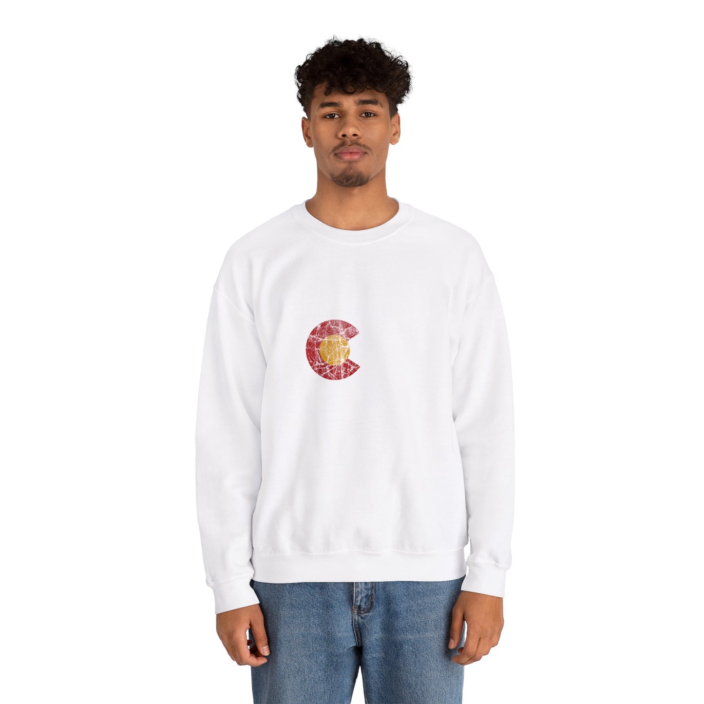 Colorado Flag Peaks Unisex Heavy Blend™ Crewneck Sweatshirt