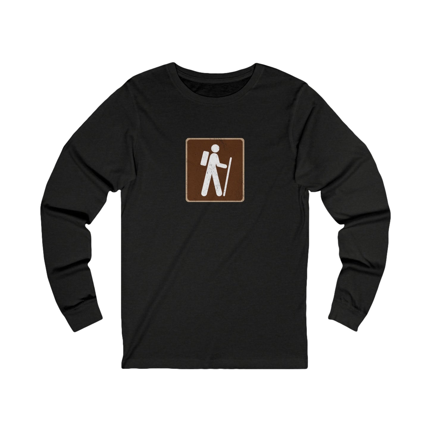 Hiking Sign Vintage Long Sleeve T Shirt
