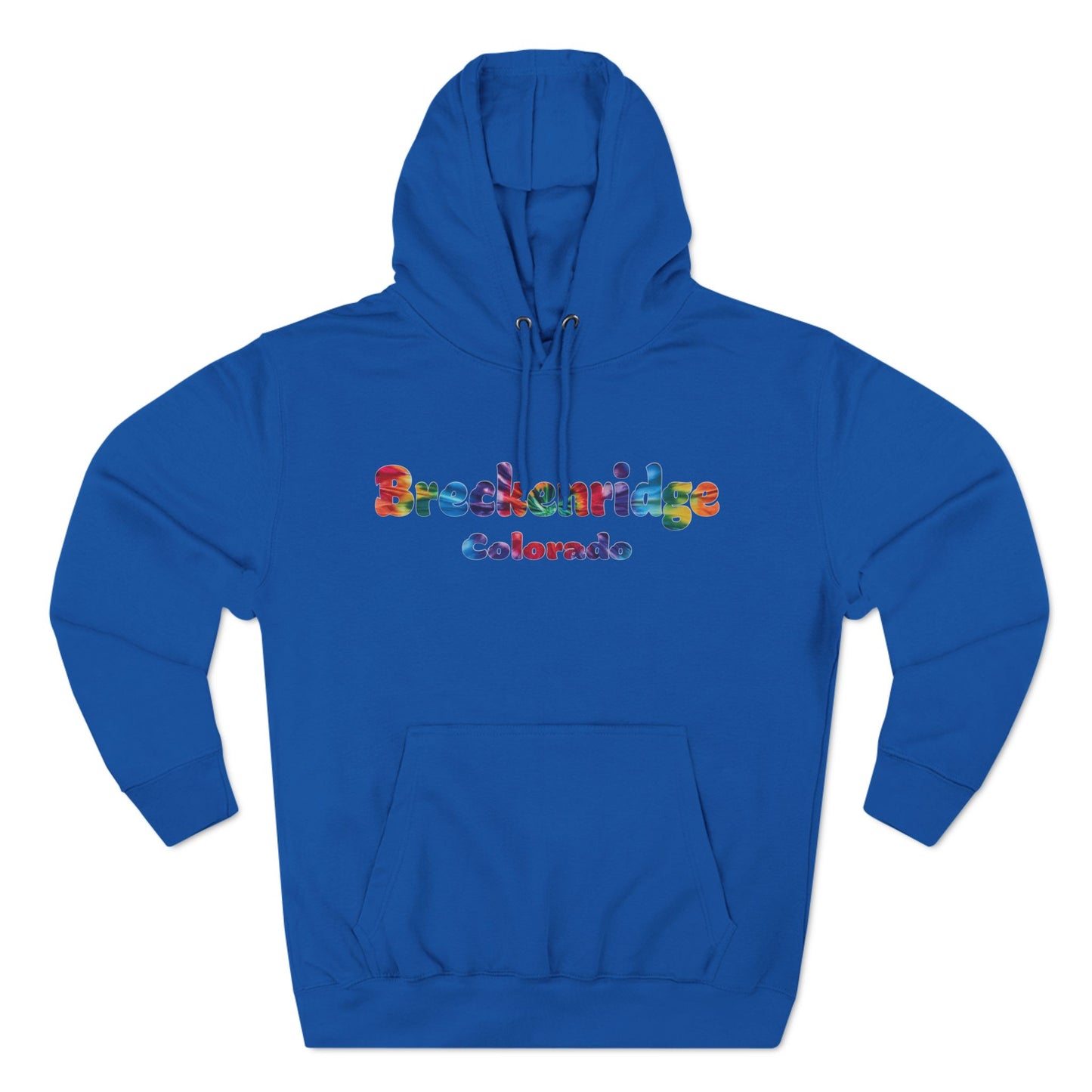 Breckenridge Colorado Tie Dye Font Fleece Hoodie