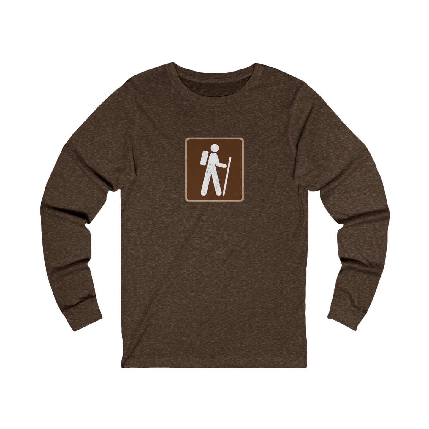 Hiking Sign Vintage Long Sleeve T Shirt