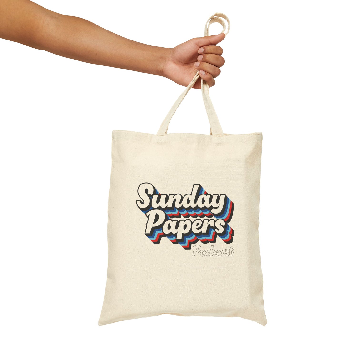 Sunday Papers Podcast Cotton Canvas Tote Bag