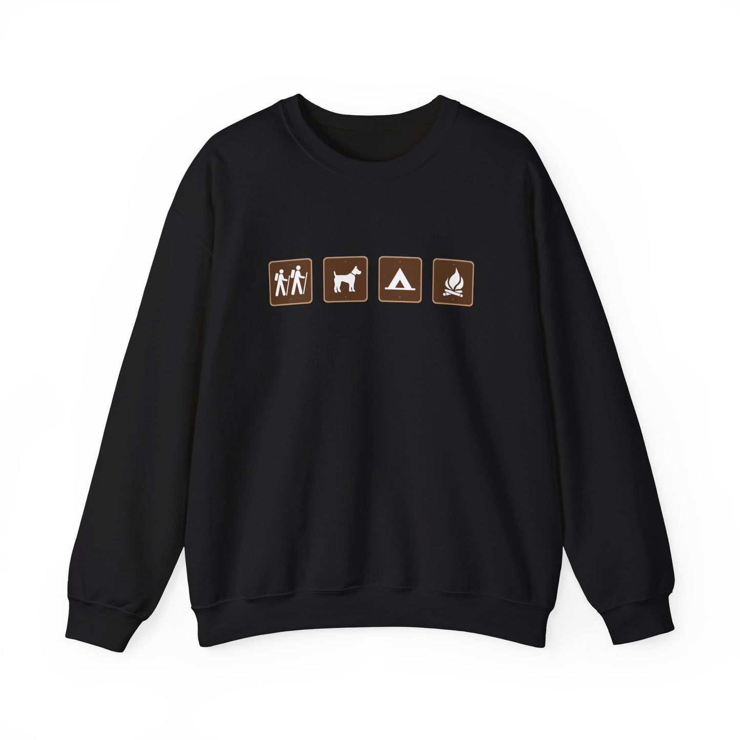 Camp Signs Crewneck Hiking Sweatshirt