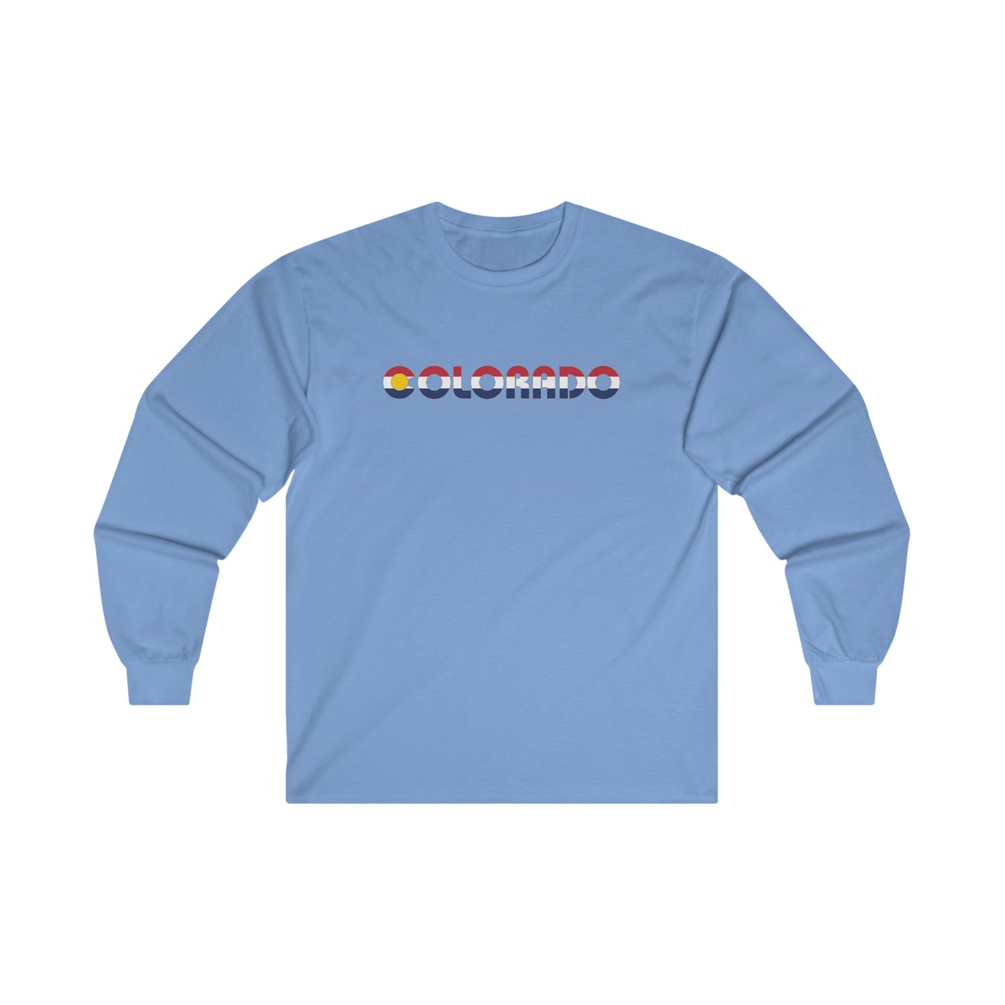 Colorado Ombre Red White and Blue Ultra Cotton Long Sleeve Tee