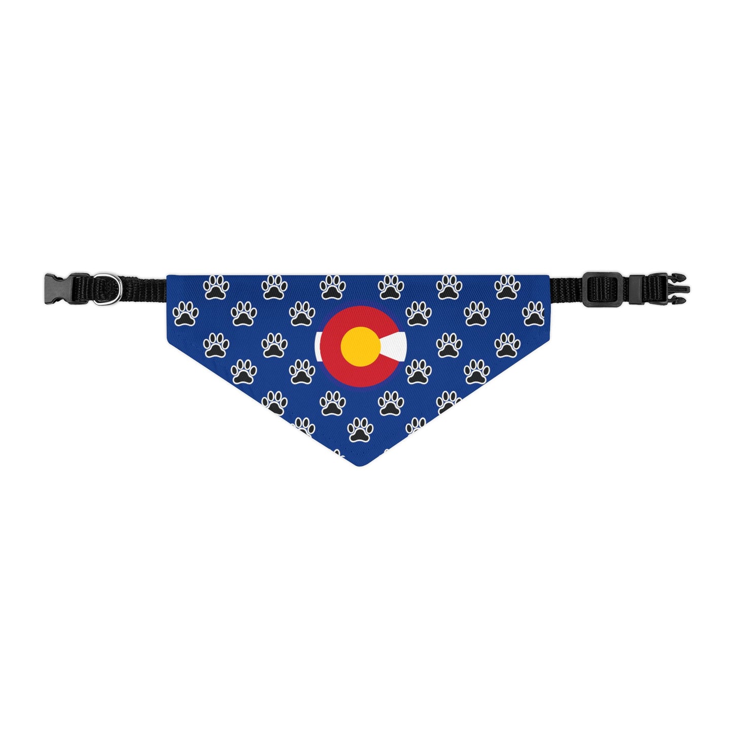 Colorado Flag Paw Print Pet Bandana Collar