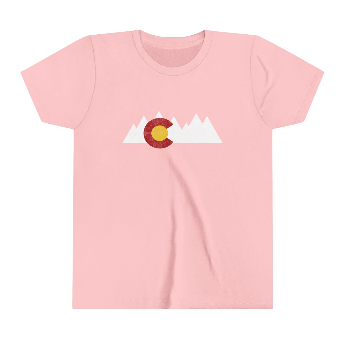 Youth Colorado Flag Peaks Short Sleeve Tee