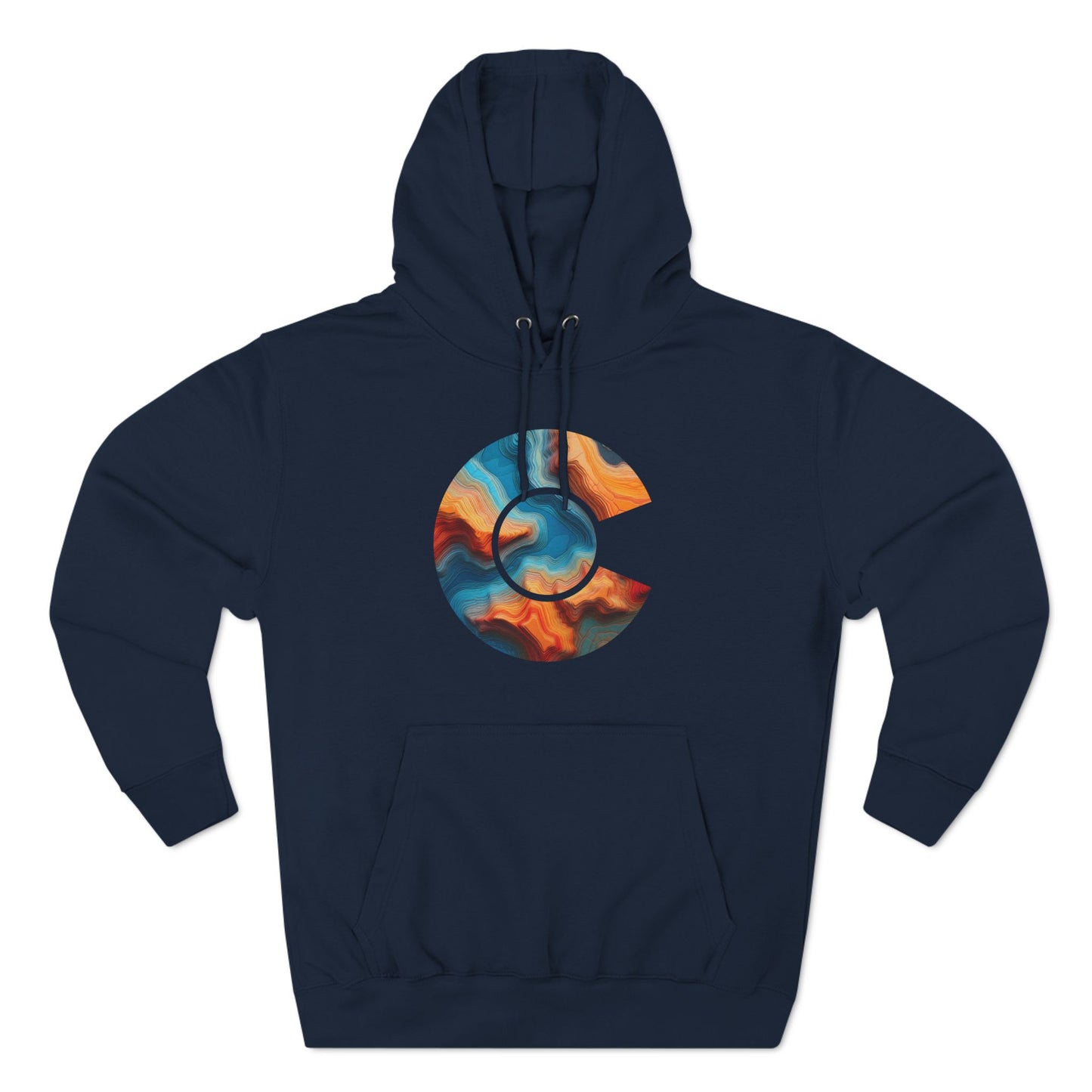 Colorado River Topo Map Hoodie