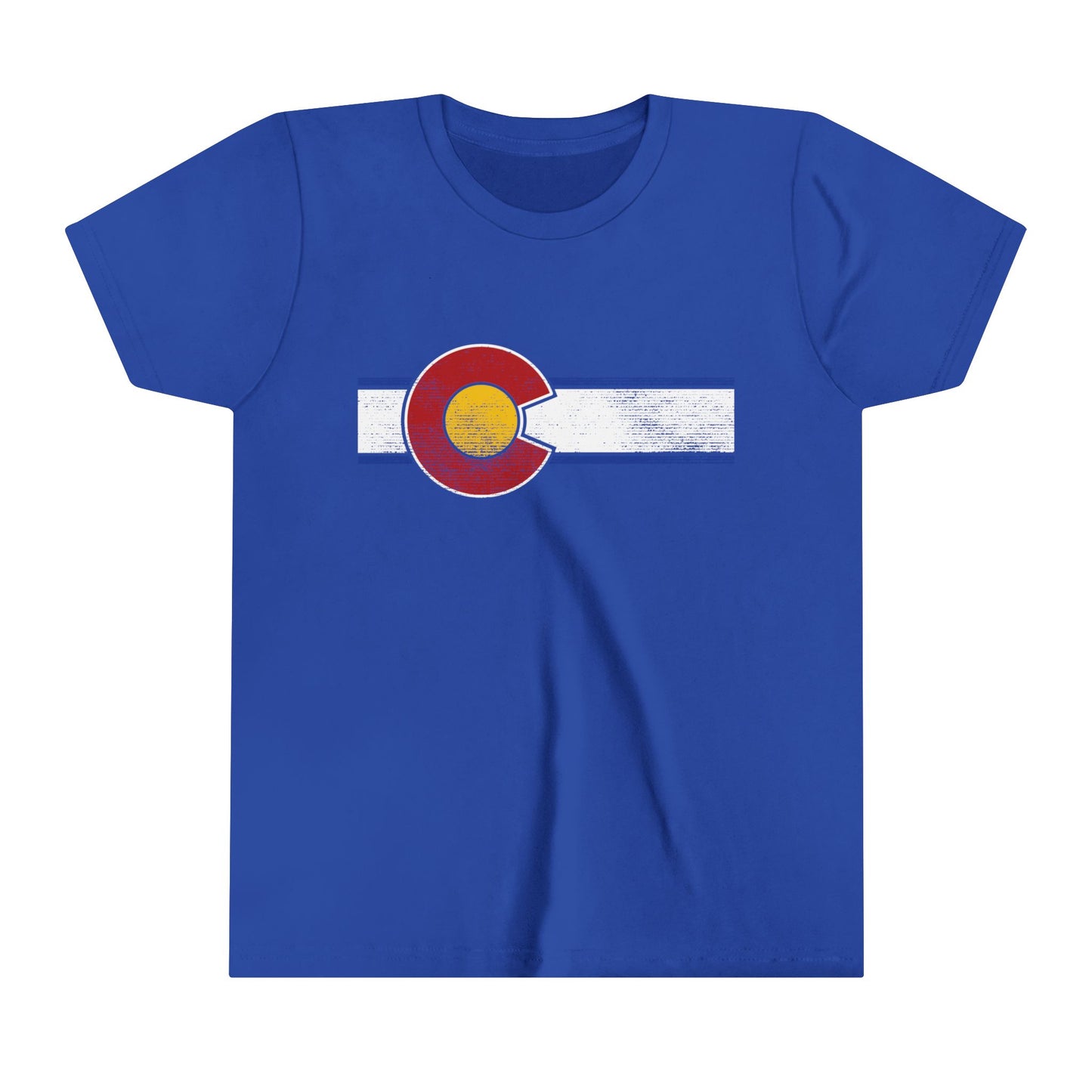 Youth Original Colorado Flag Distressed Short Sleeve Tee