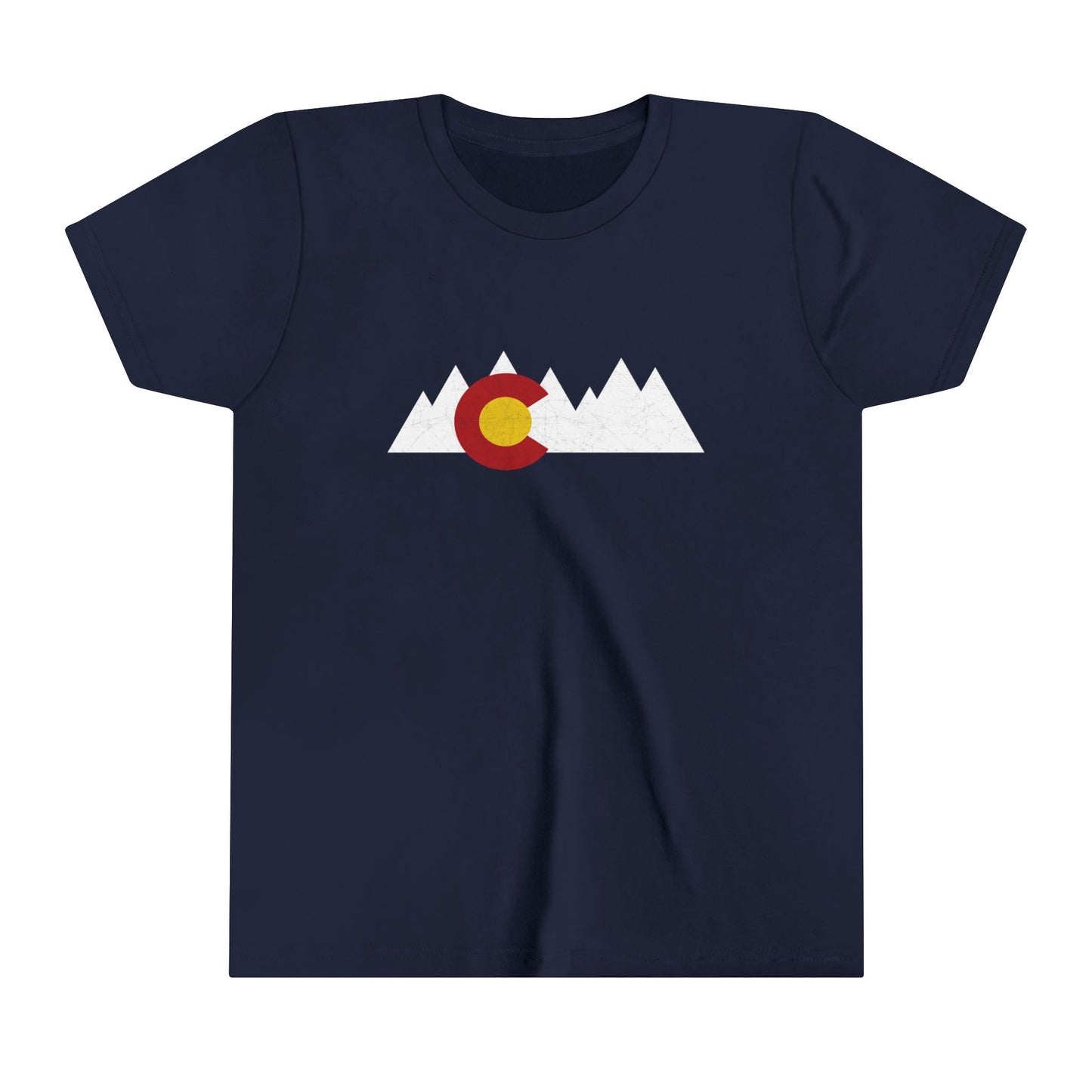 Youth Colorado Flag Peaks Short Sleeve Tee