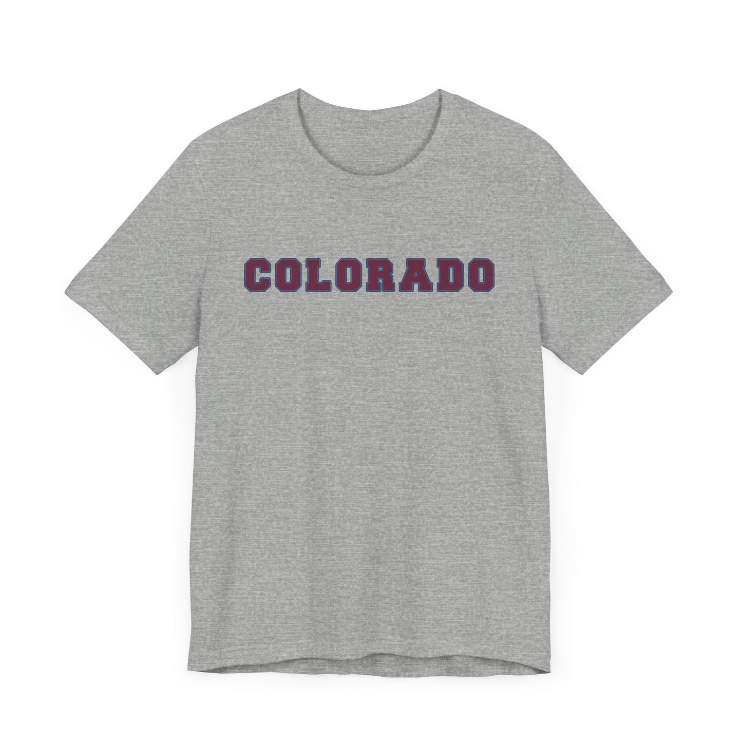 Colorado Burgundy and Blue Unisex Jersey Short Sleeve Tee