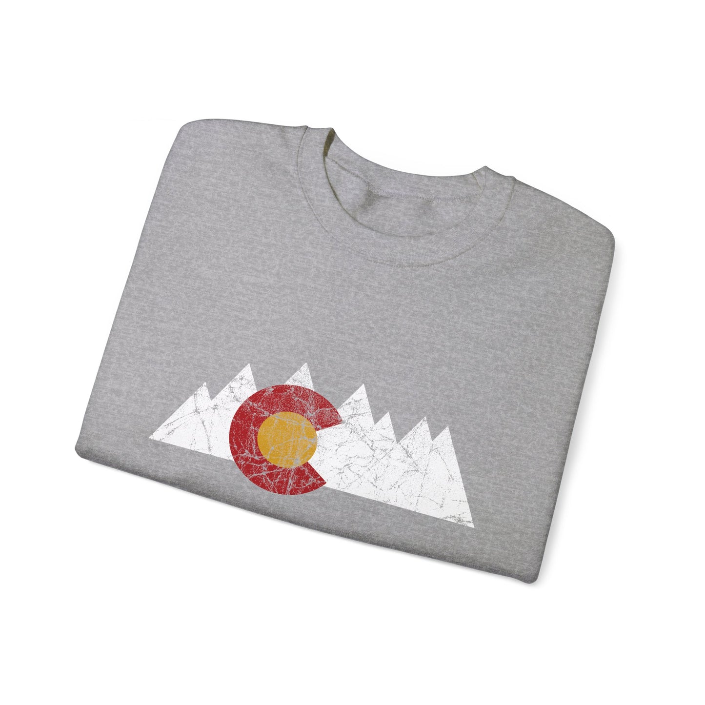 Colorado Flag Peaks Unisex Heavy Blend™ Crewneck Sweatshirt