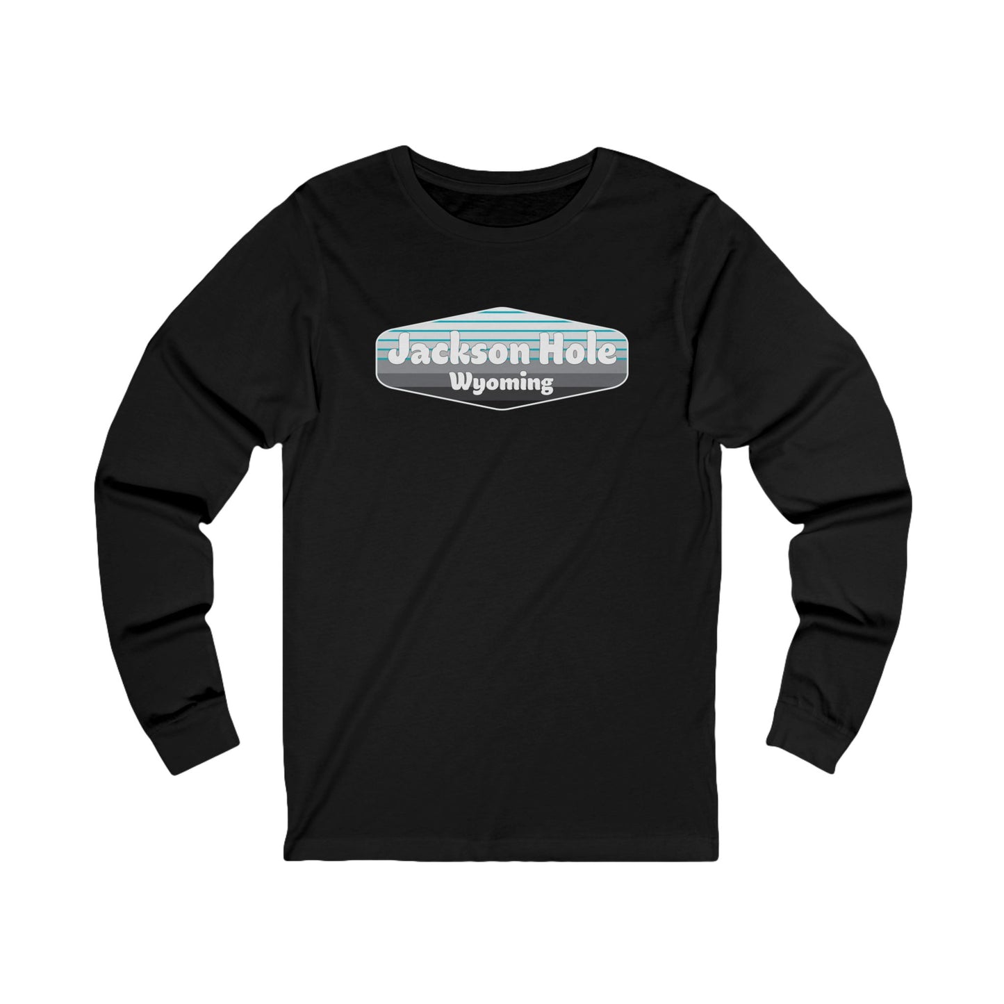 Jackson Hole Wyoming Sign Midnight Long Sleeve T Shirt