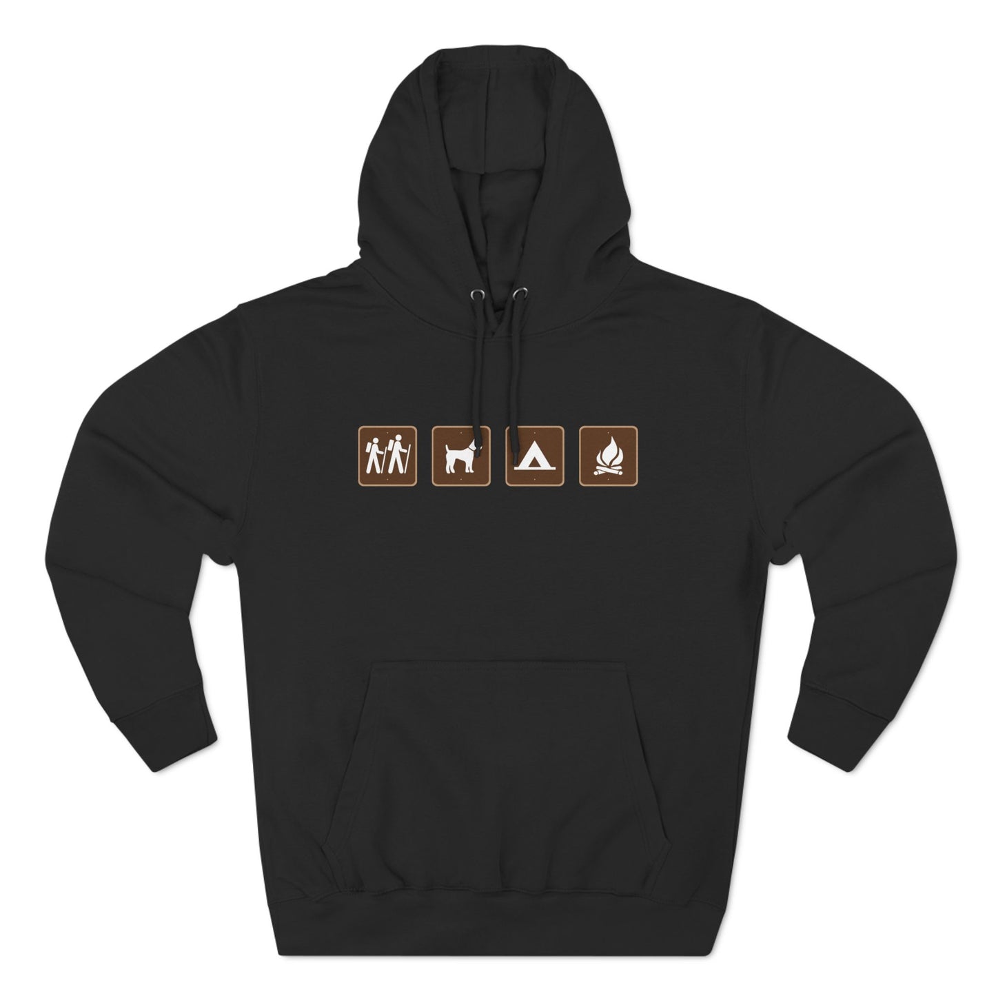 Camp Signs Hiking Fleece Hoodie