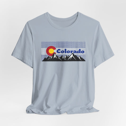 Colorado Flag Mountains Short Sleeve Tee