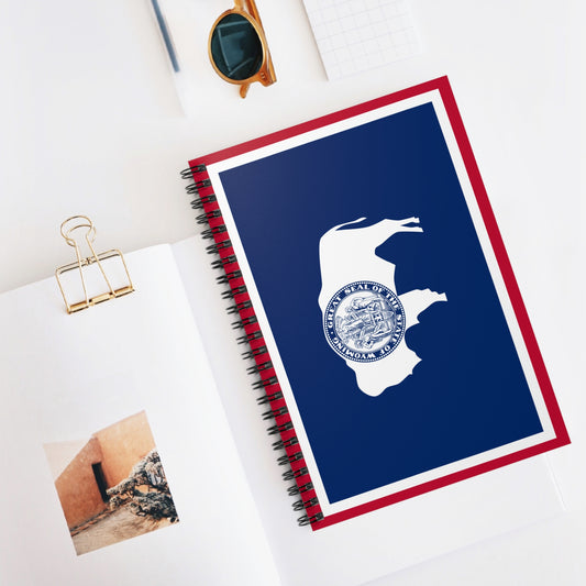 Wyoming Flag Spiral Notebook