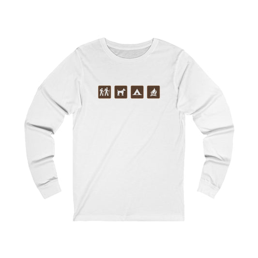 Camp Signs Hiking Long Sleeve T Shirt