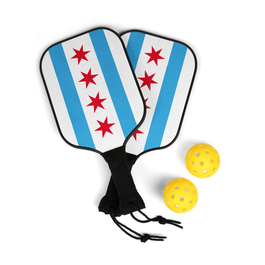 Chicago Flag Pickleball Kit