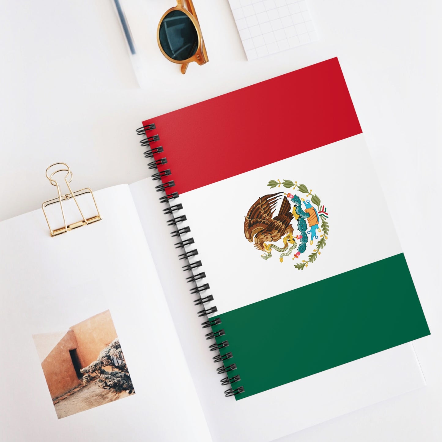 Mexico Flag Spiral Notebook