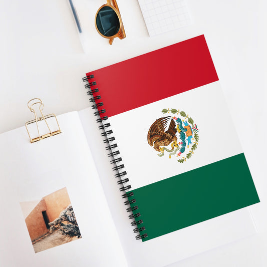 Mexico Flag Spiral Notebook