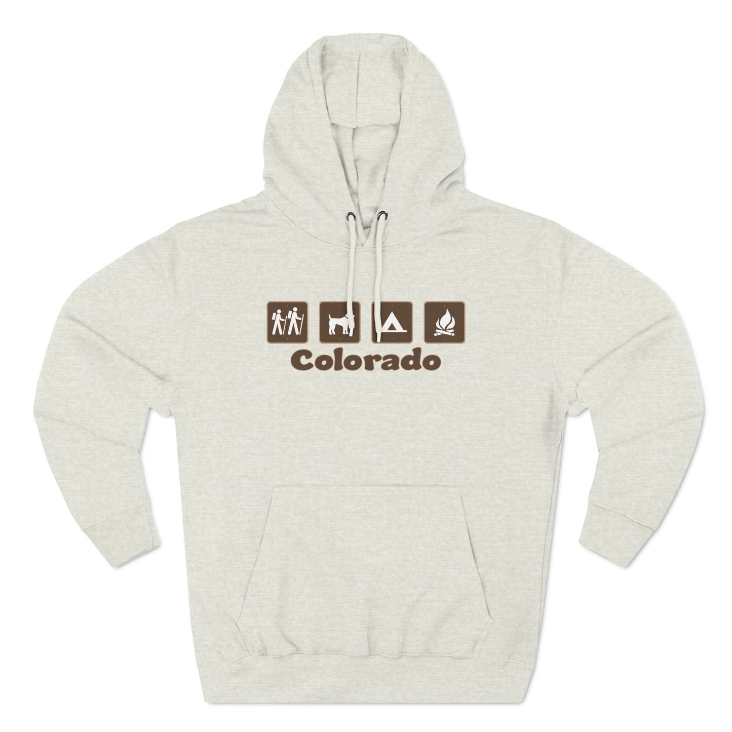 Camp Signs Colorado Hiking Fleece Hoodie