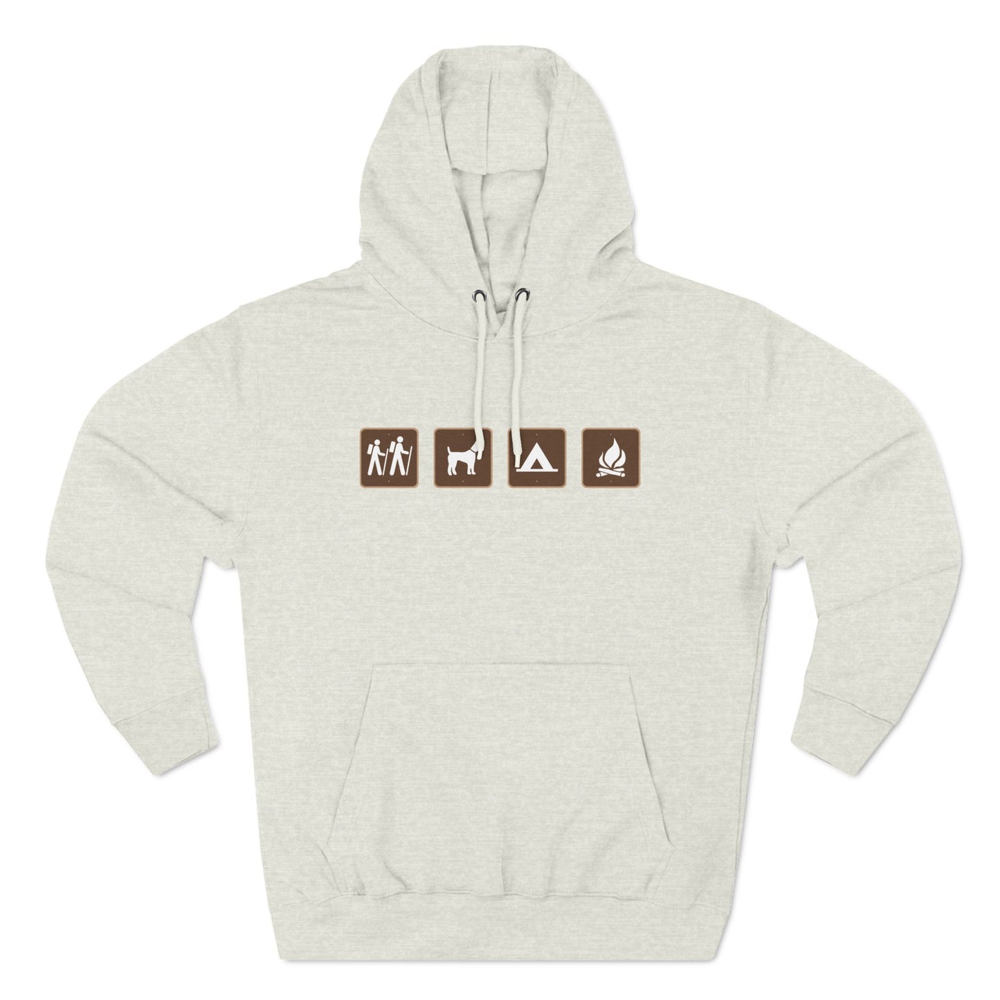 Camp Signs Hiking Fleece Hoodie