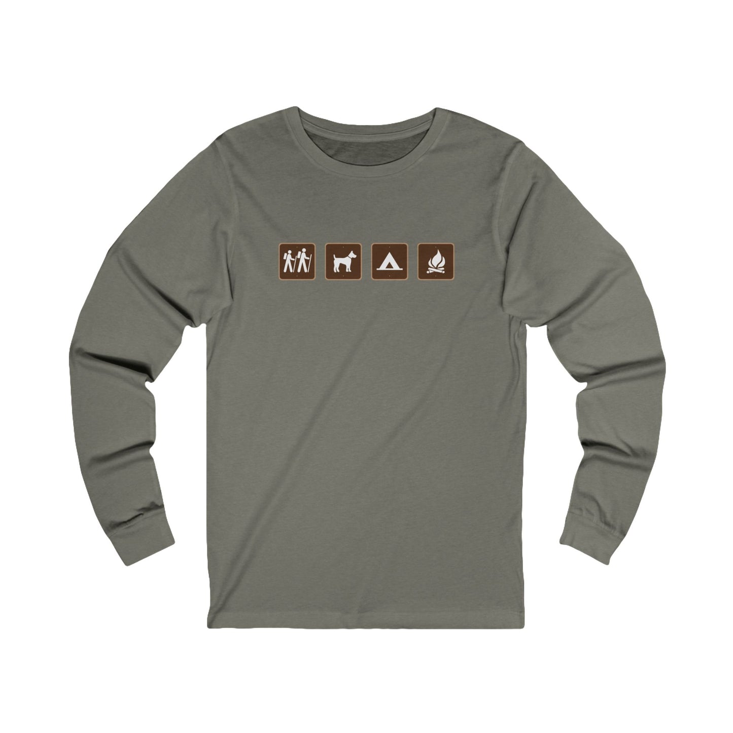 Camp Signs Hiking Long Sleeve T Shirt