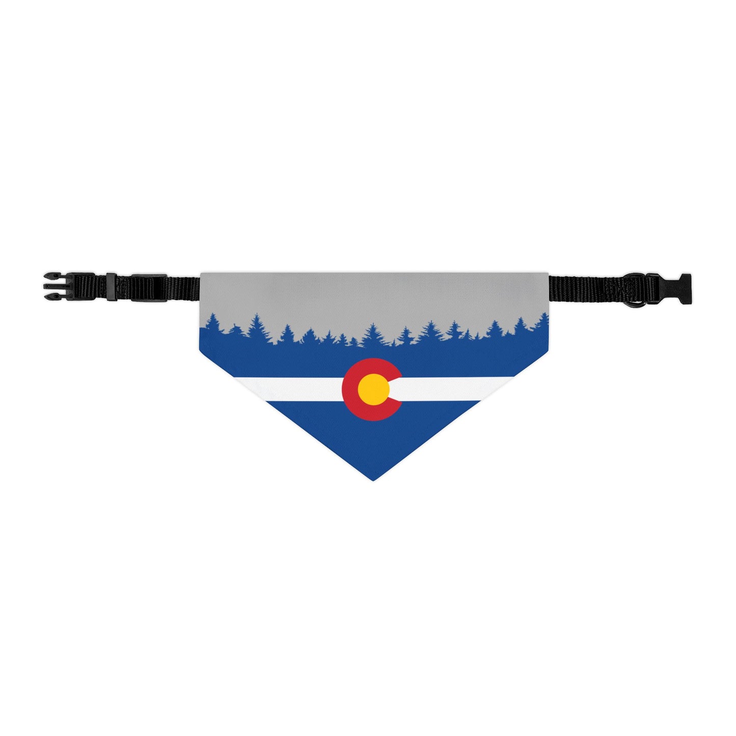 Colorado Flag W/Trees Pet Bandana Collar