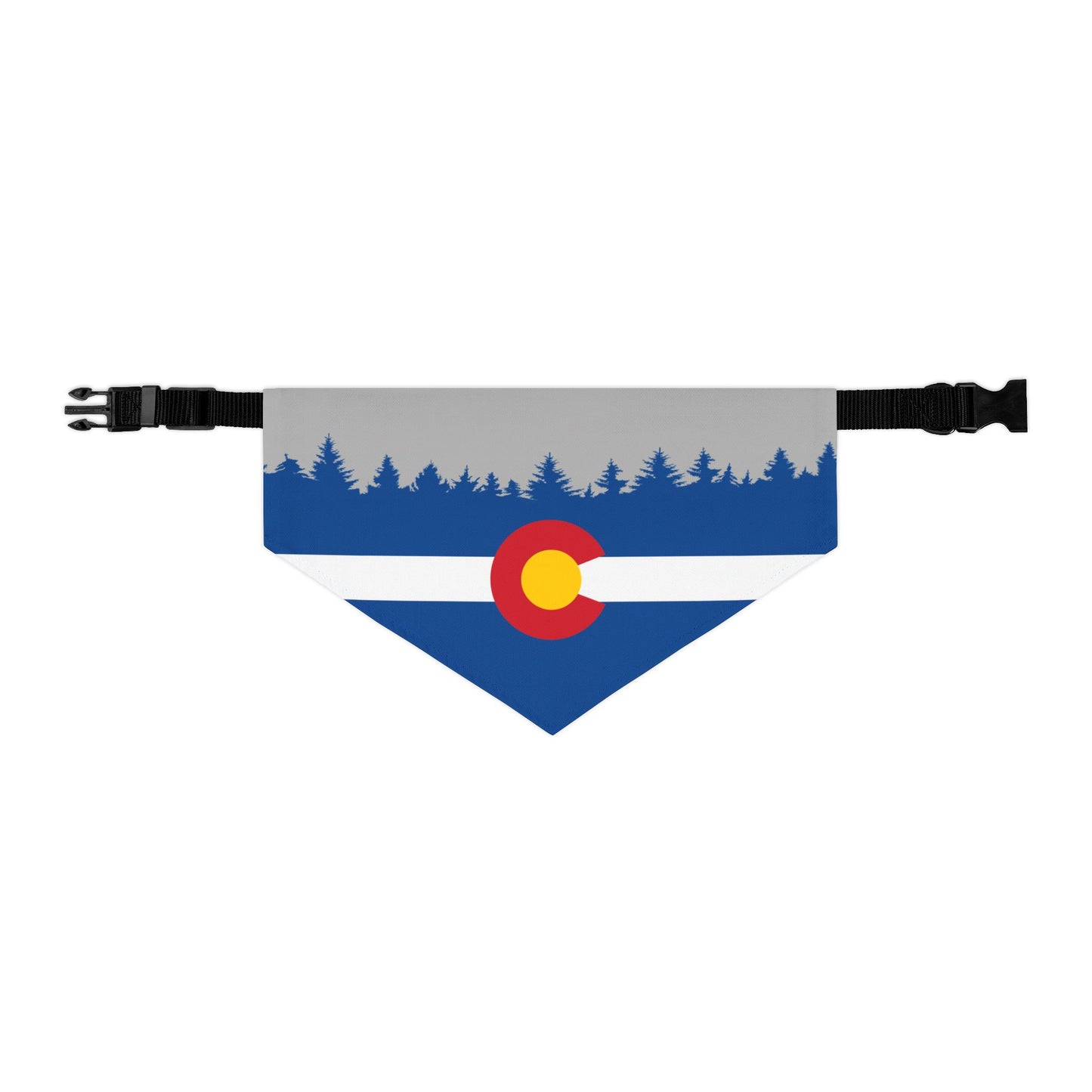 Colorado Flag W/Trees Pet Bandana Collar