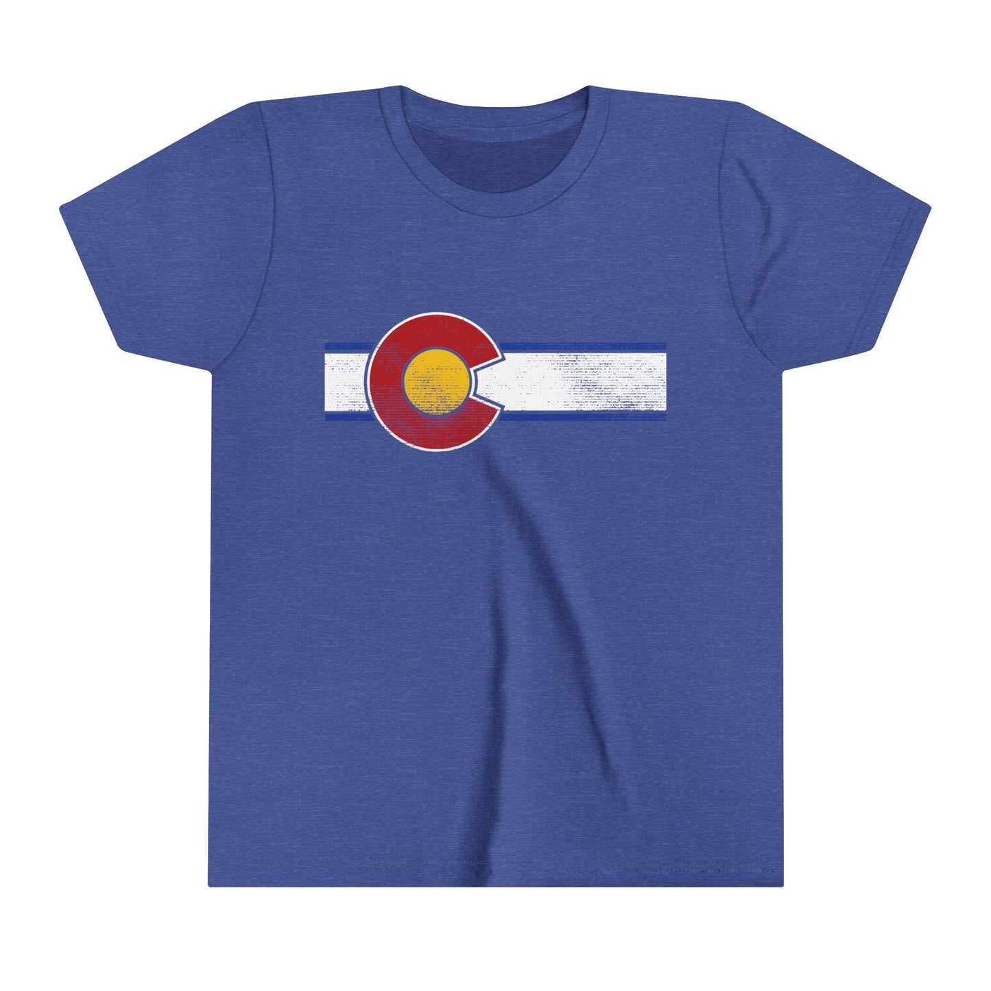 Youth Original Colorado Flag Distressed Short Sleeve Tee