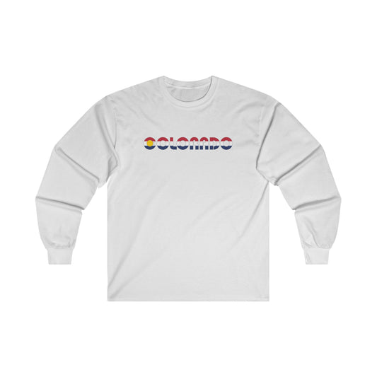 Colorado Ombre Red White and Blue Ultra Cotton Long Sleeve Tee