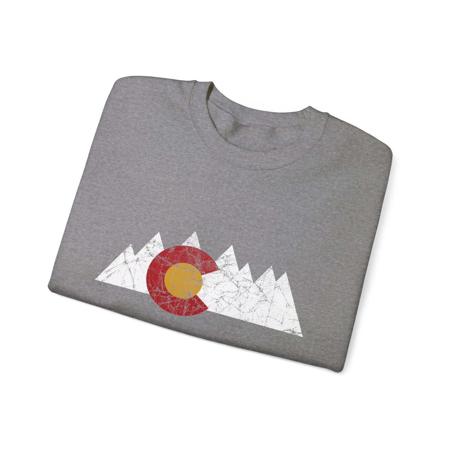 Colorado Flag Peaks Unisex Heavy Blend™ Crewneck Sweatshirt