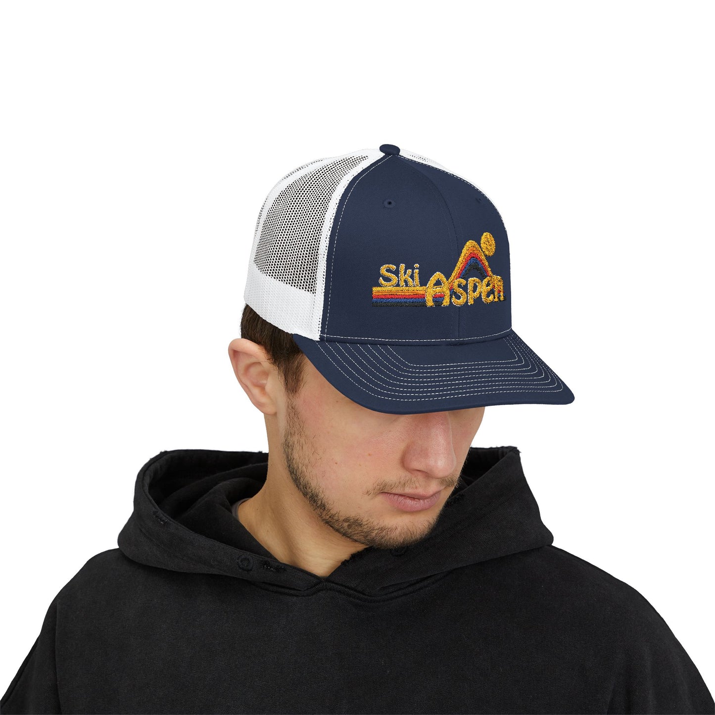 Ski Aspen Retro Snapback Trucker Hat