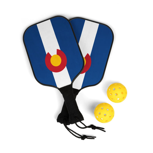 Colorado Flag Pickleball Kit