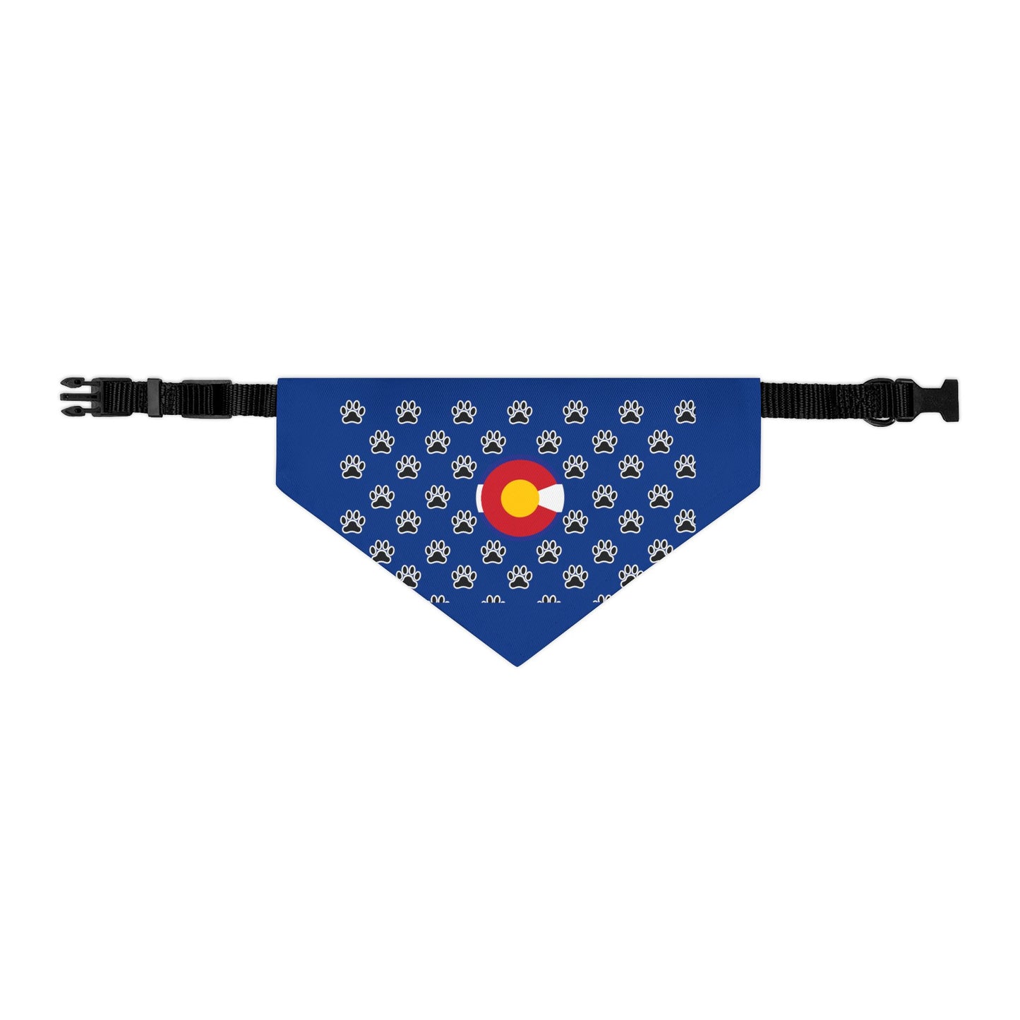 Colorado Flag Paw Print Pet Bandana Collar