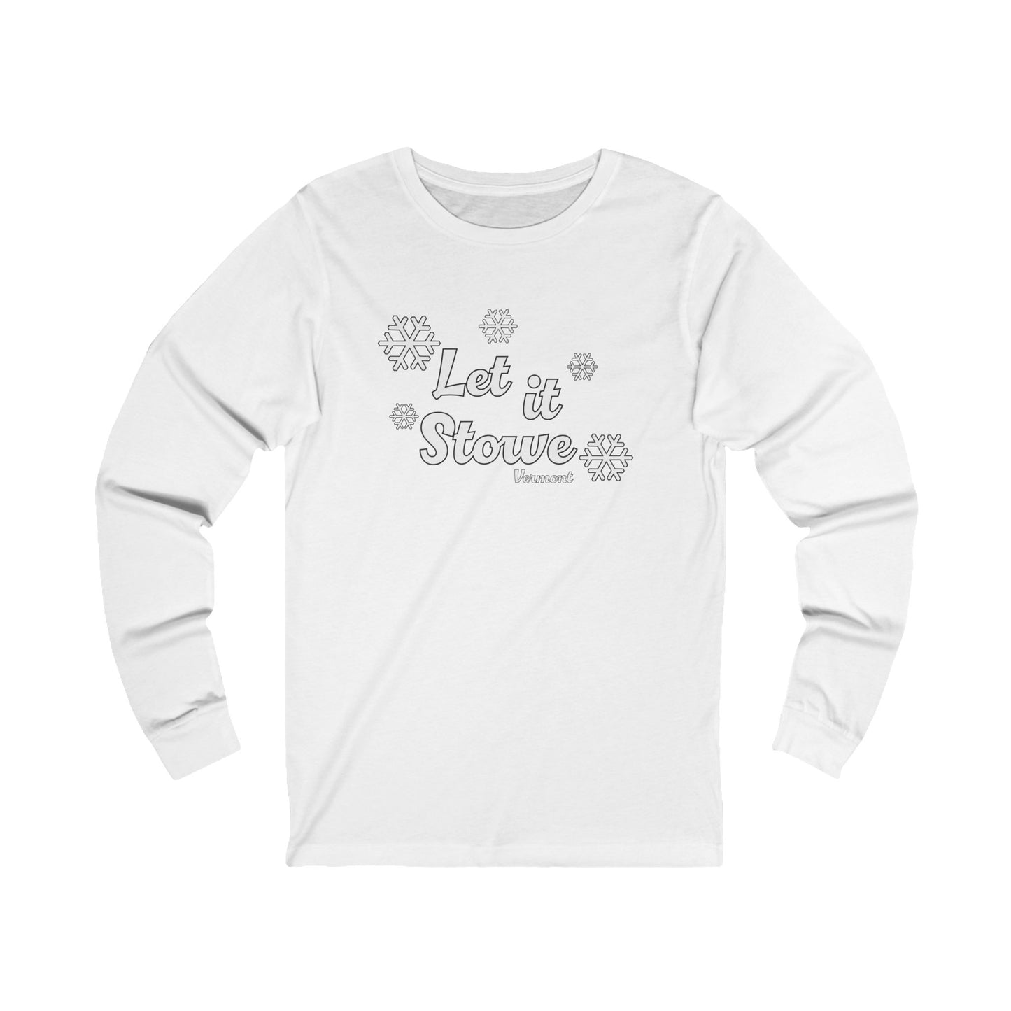 Let it Stowe Vermont Jersey Long Sleeve T Shirt