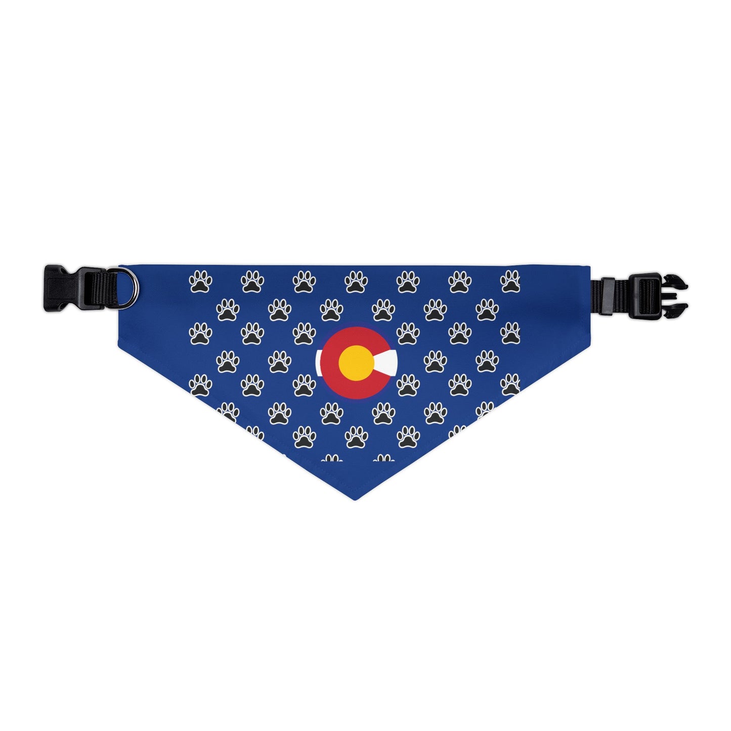 Colorado Flag Paw Print Pet Bandana Collar