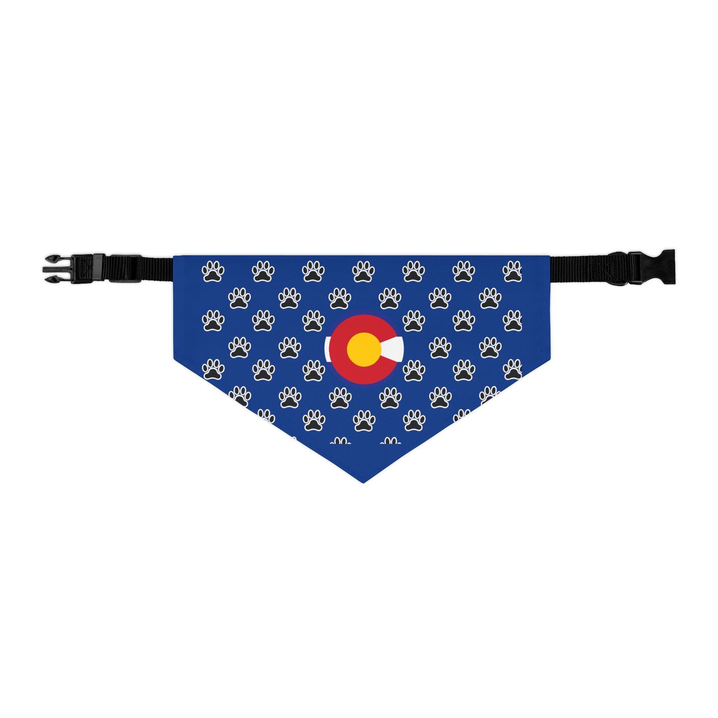 Colorado Flag Paw Print Pet Bandana Collar