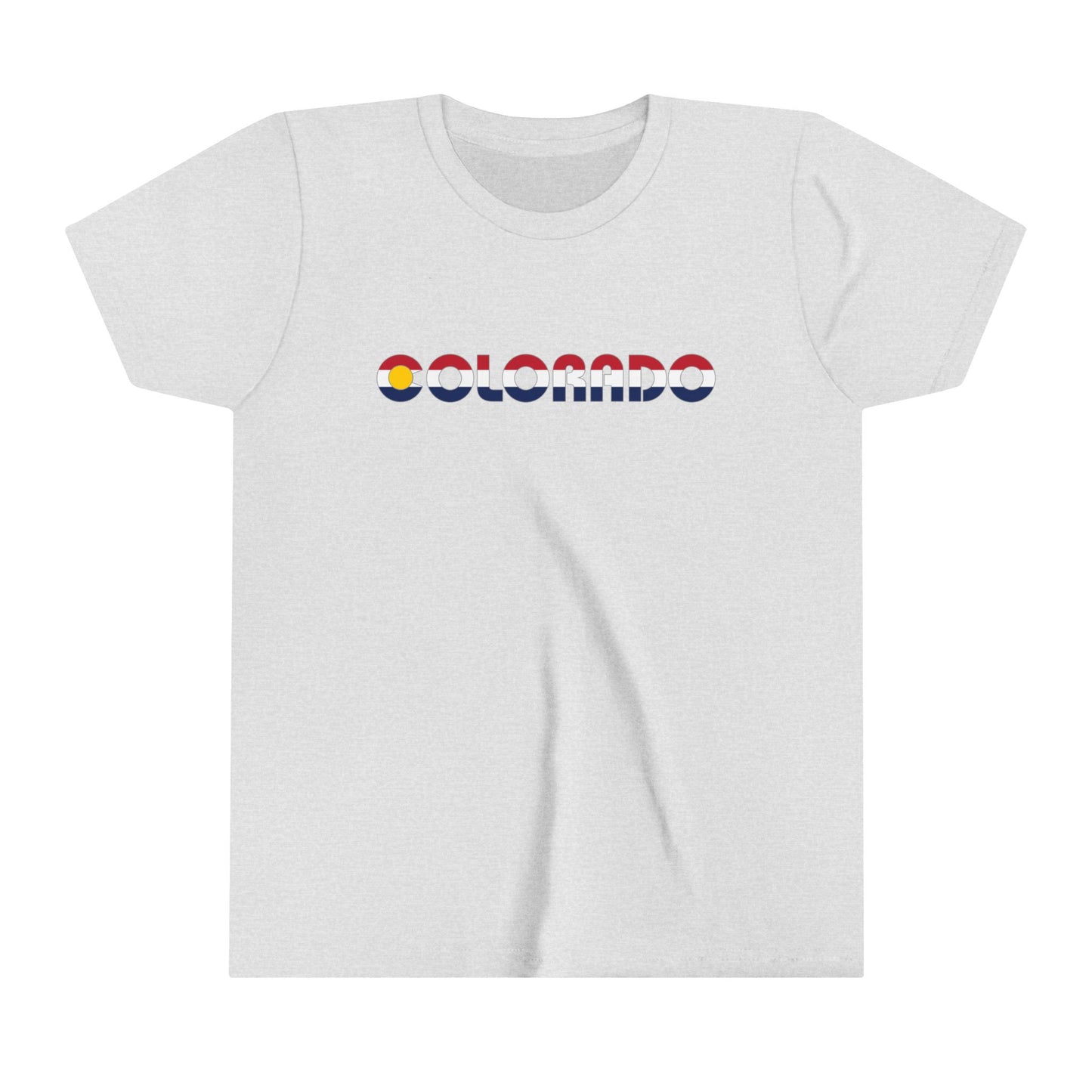 Youth Colorado Ombre Red White and Blue Short Sleeve Tee