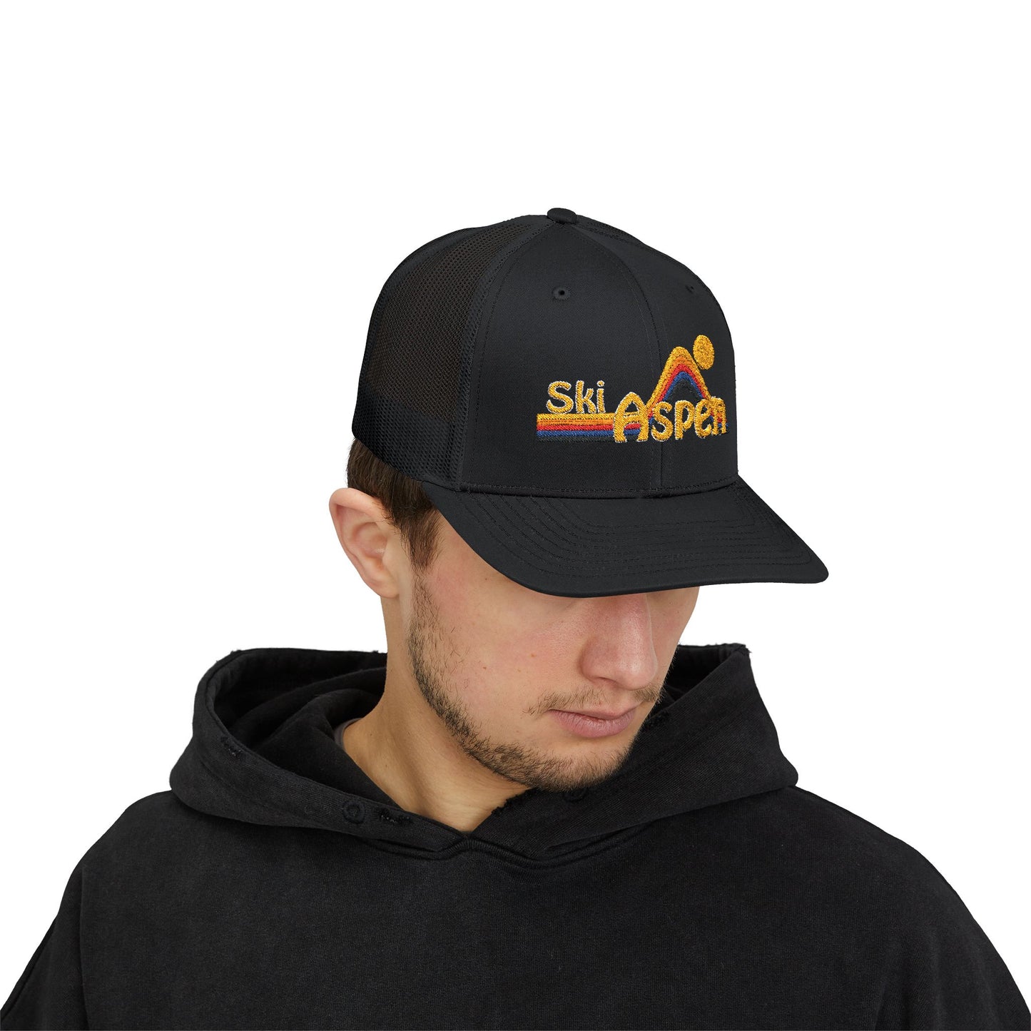 Ski Aspen Retro Snapback Trucker Hat