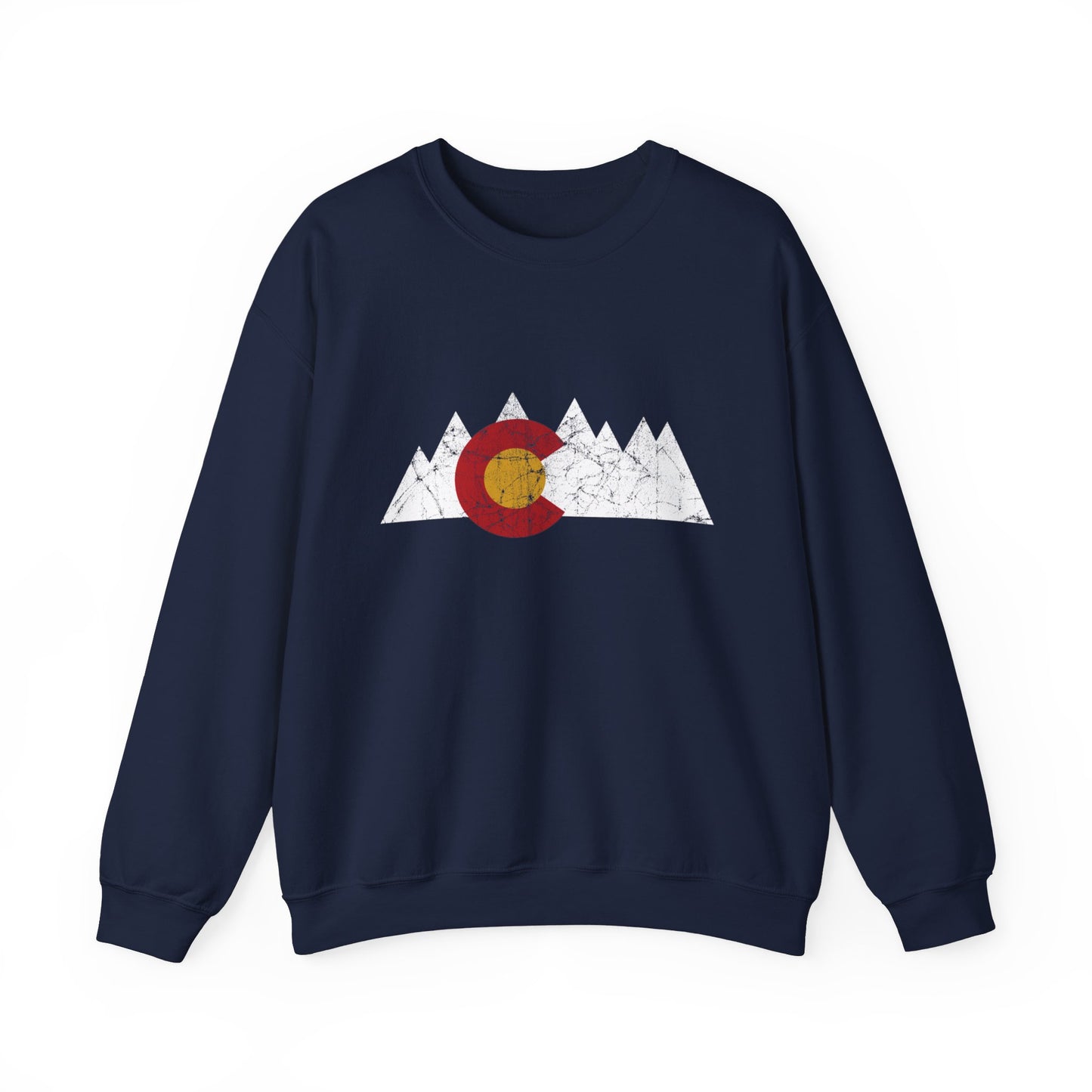 Colorado Flag Peaks Unisex Heavy Blend™ Crewneck Sweatshirt