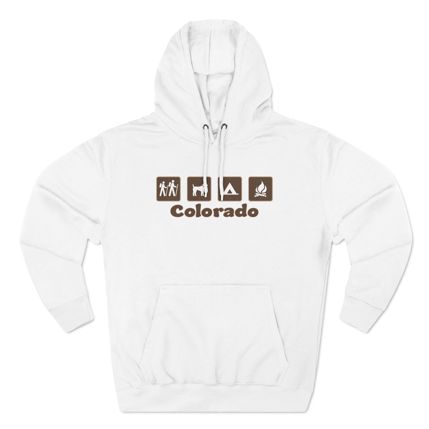 Camp Signs Colorado Hiking Fleece Hoodie