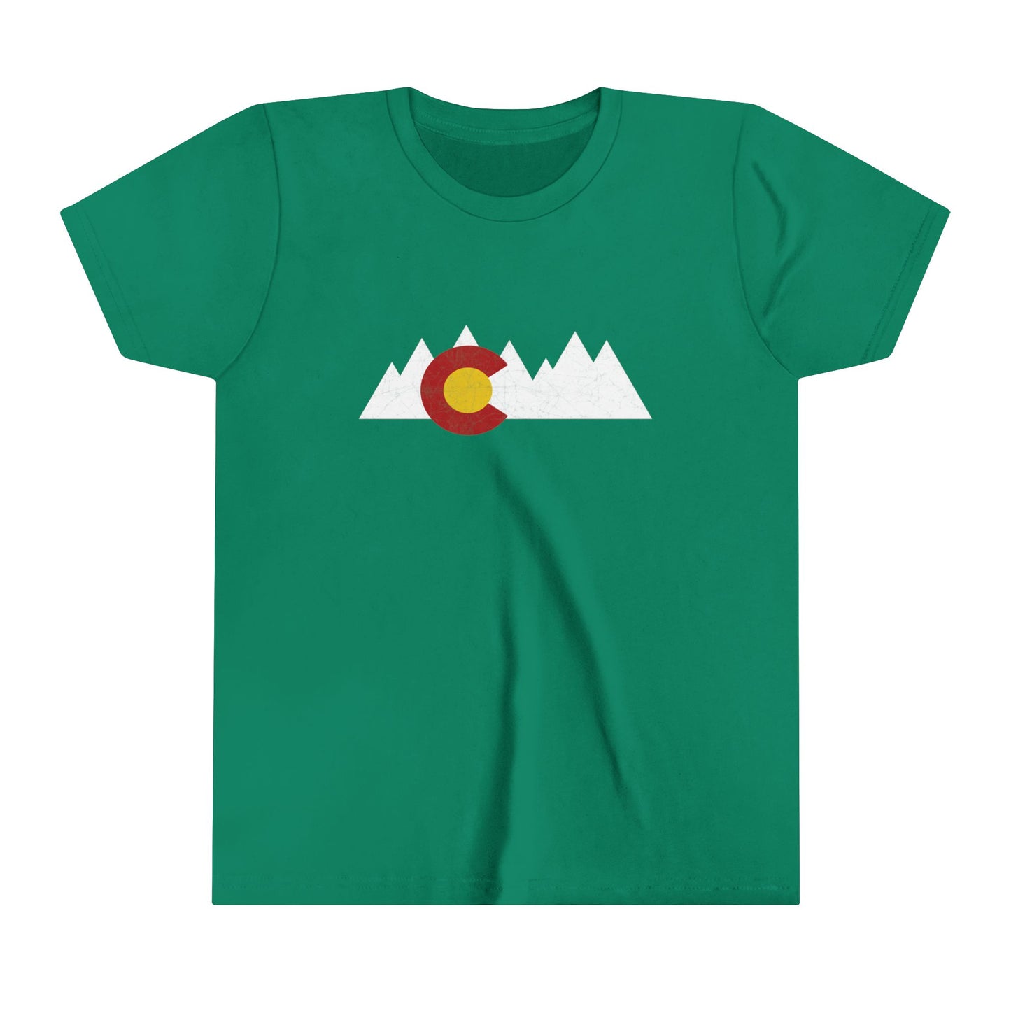 Youth Colorado Flag Peaks Short Sleeve Tee