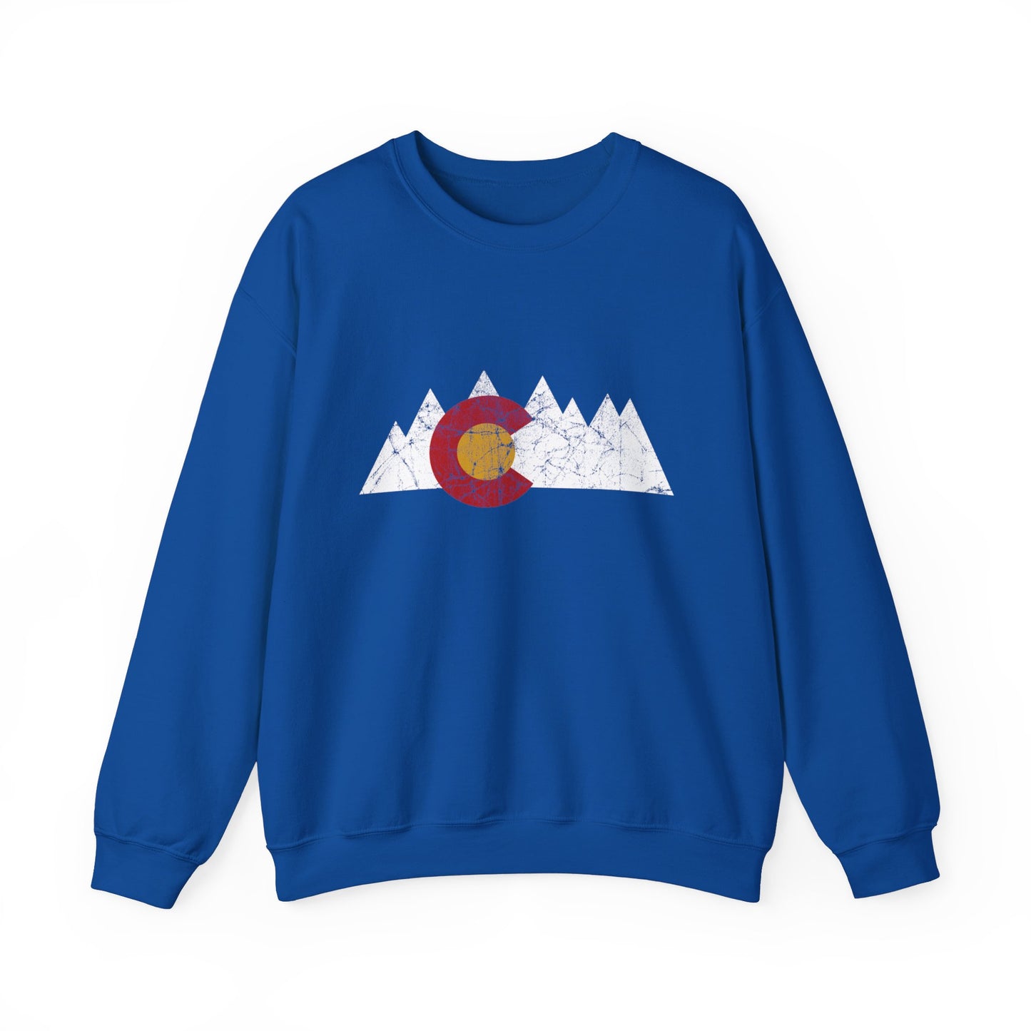 Colorado Flag Peaks Unisex Heavy Blend™ Crewneck Sweatshirt