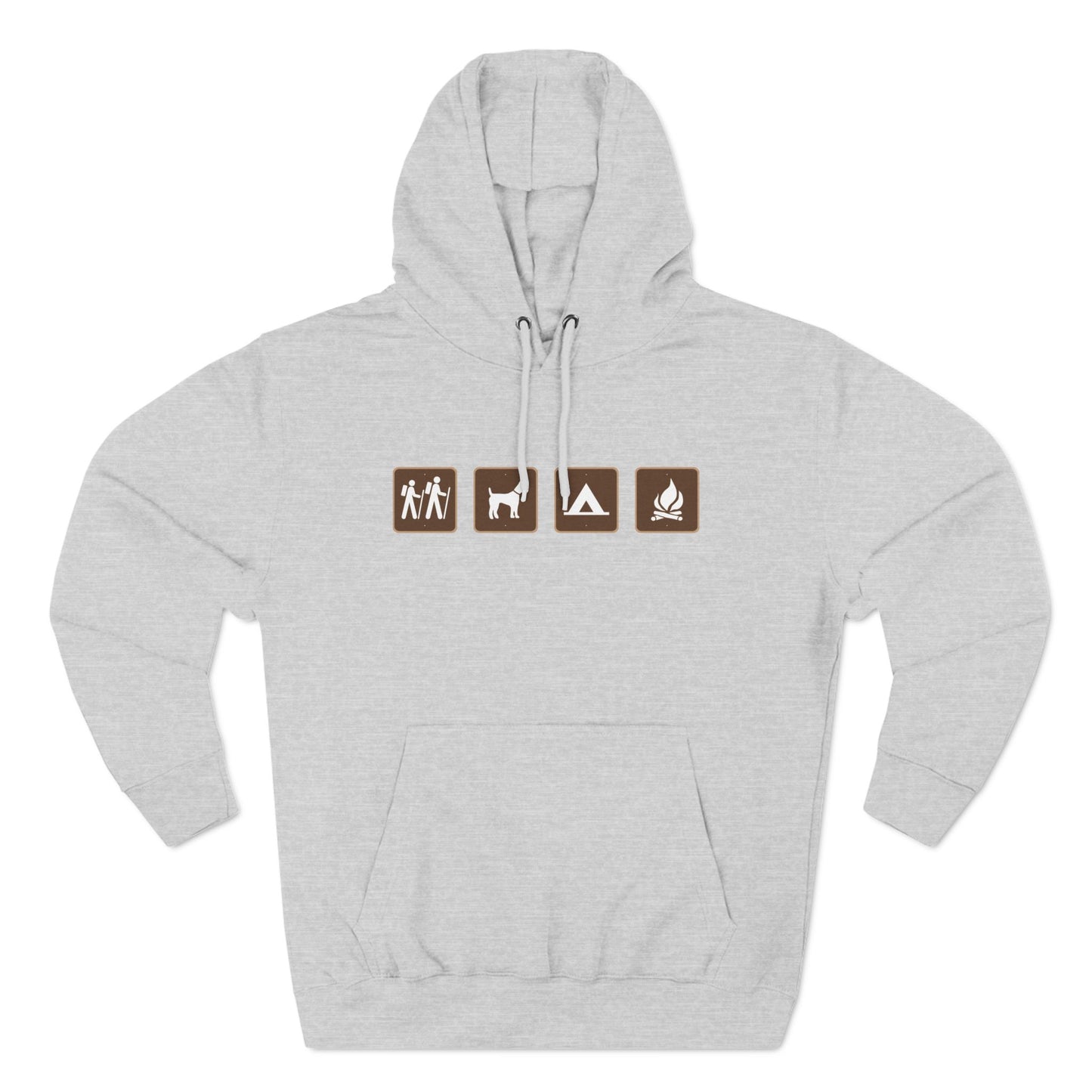 Camp Signs Hiking Fleece Hoodie