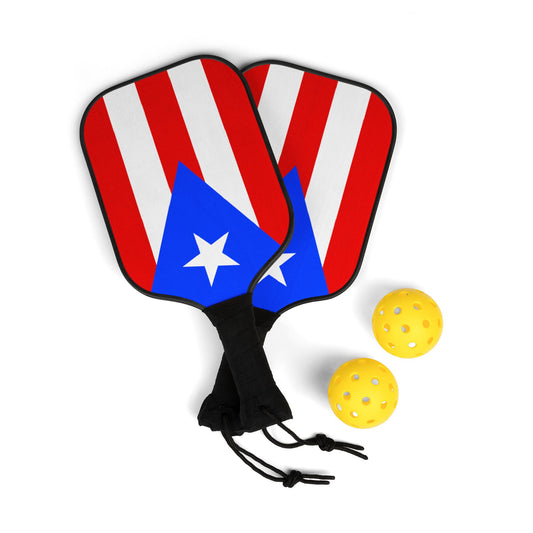 Puerto Rico Flag Pickleball Kit