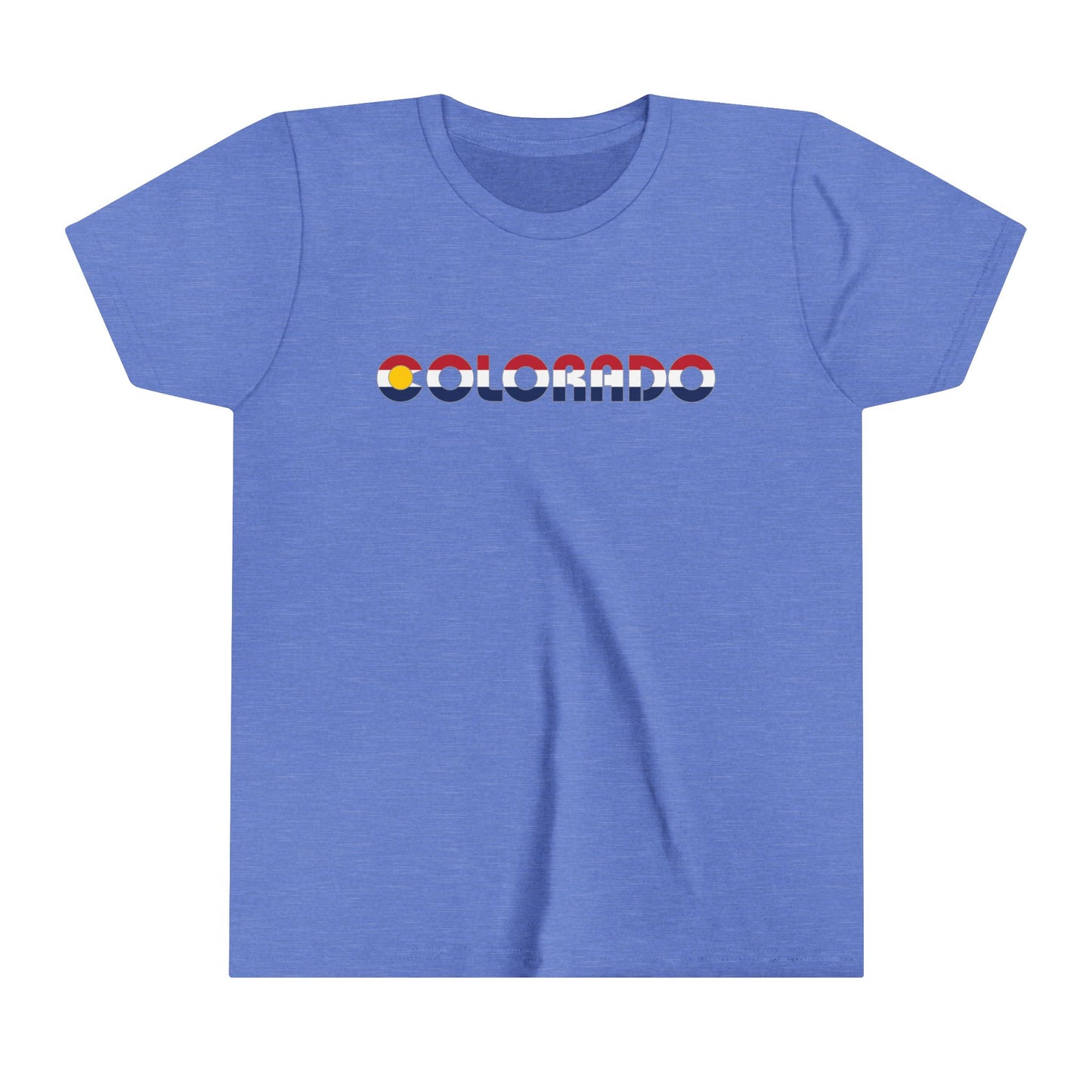 Youth Colorado Ombre Red White and Blue Short Sleeve Tee