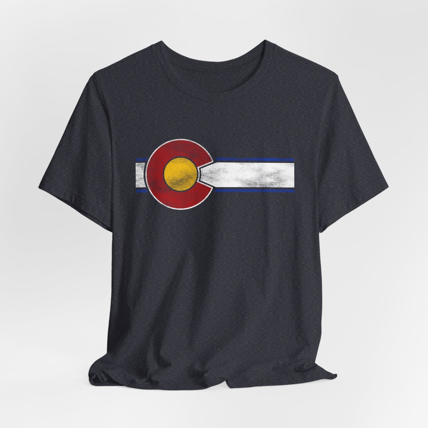 Original Colorado Flag Distressed Jersey T Shirt