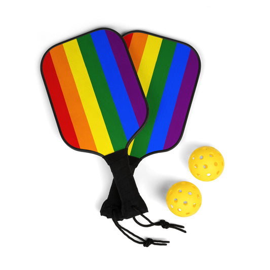 Pride Flag Pickleball Kit